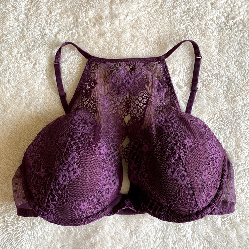 Adore Me High Neck Lace Bra